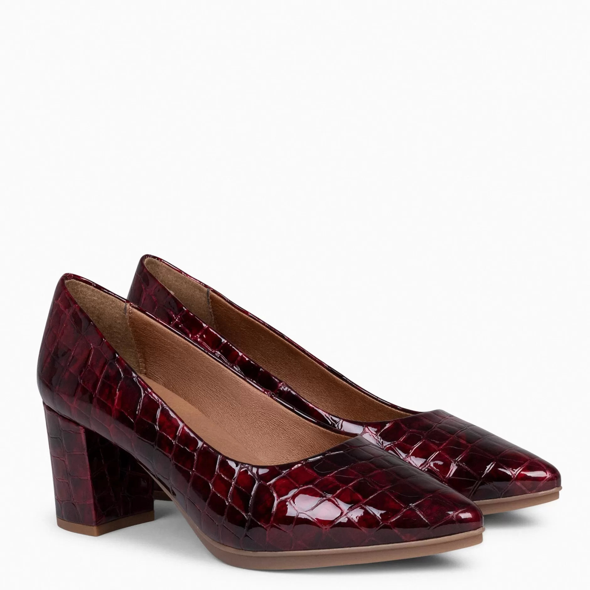miMaO Zapatos De Fiesta<Urban S Coco – Zapatos De Tacón Con Textura De Cocodrilo Burdeos