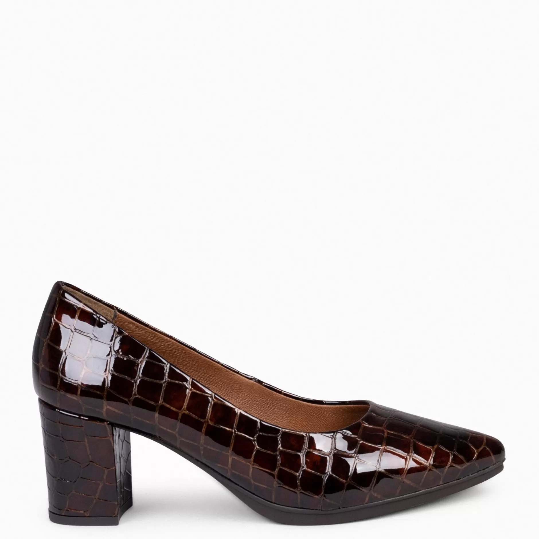 miMaO Zapatos De Fiesta<Urban S Coco – Zapatos De Tacón Con Textura De Cocodrilo Cafe