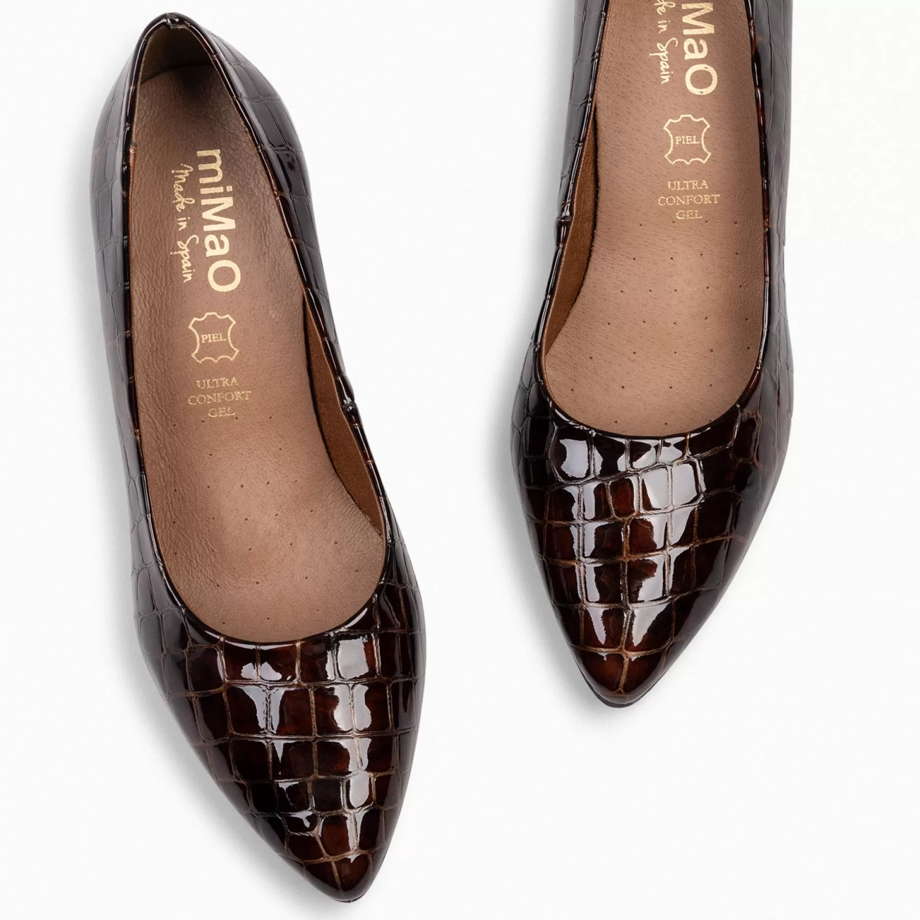 miMaO Zapatos De Fiesta<Urban S Coco – Zapatos De Tacón Con Textura De Cocodrilo Cafe