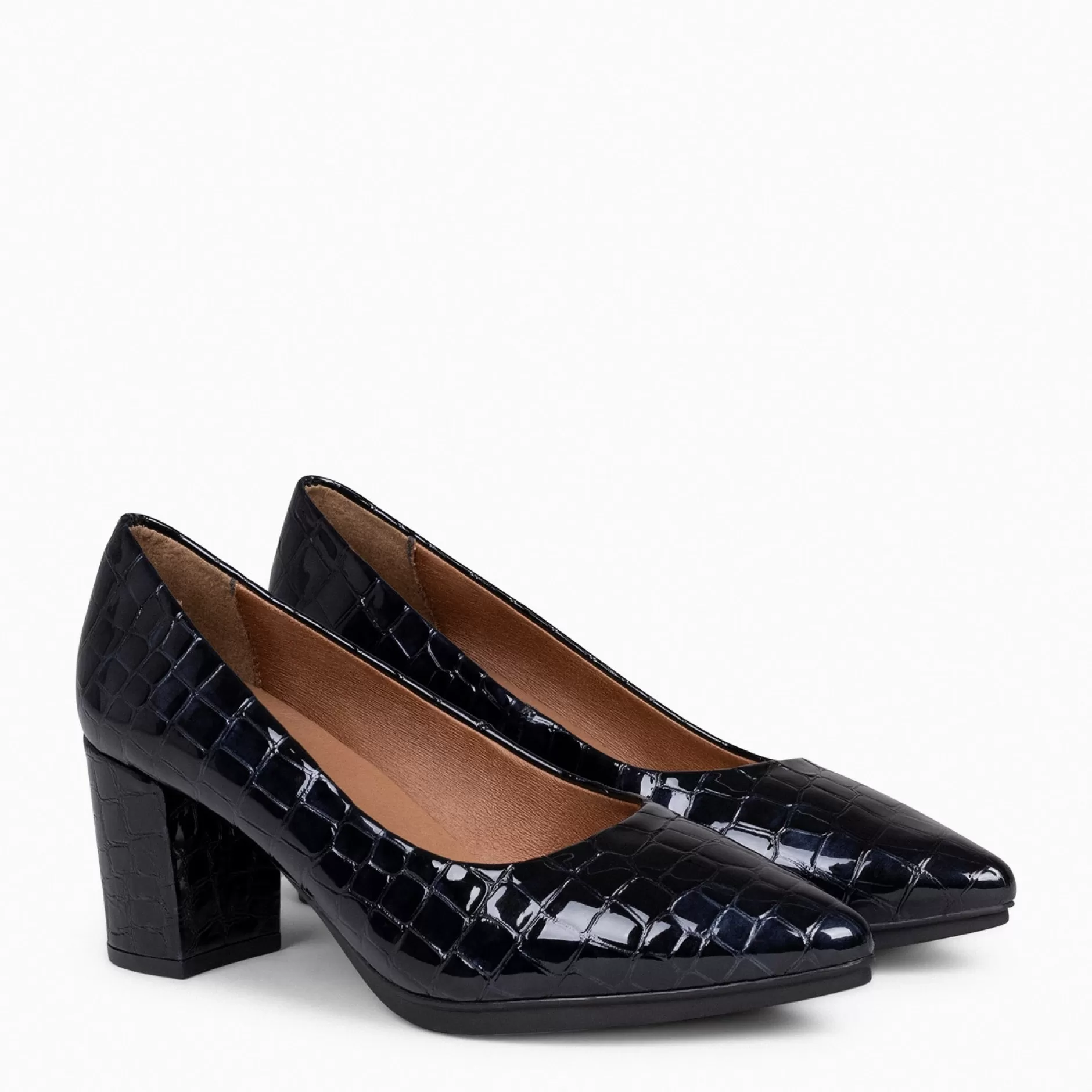 miMaO Zapatos De Fiesta<Urban S Coco – Zapatos De Tacón Con Textura De Cocodrilo Negro
