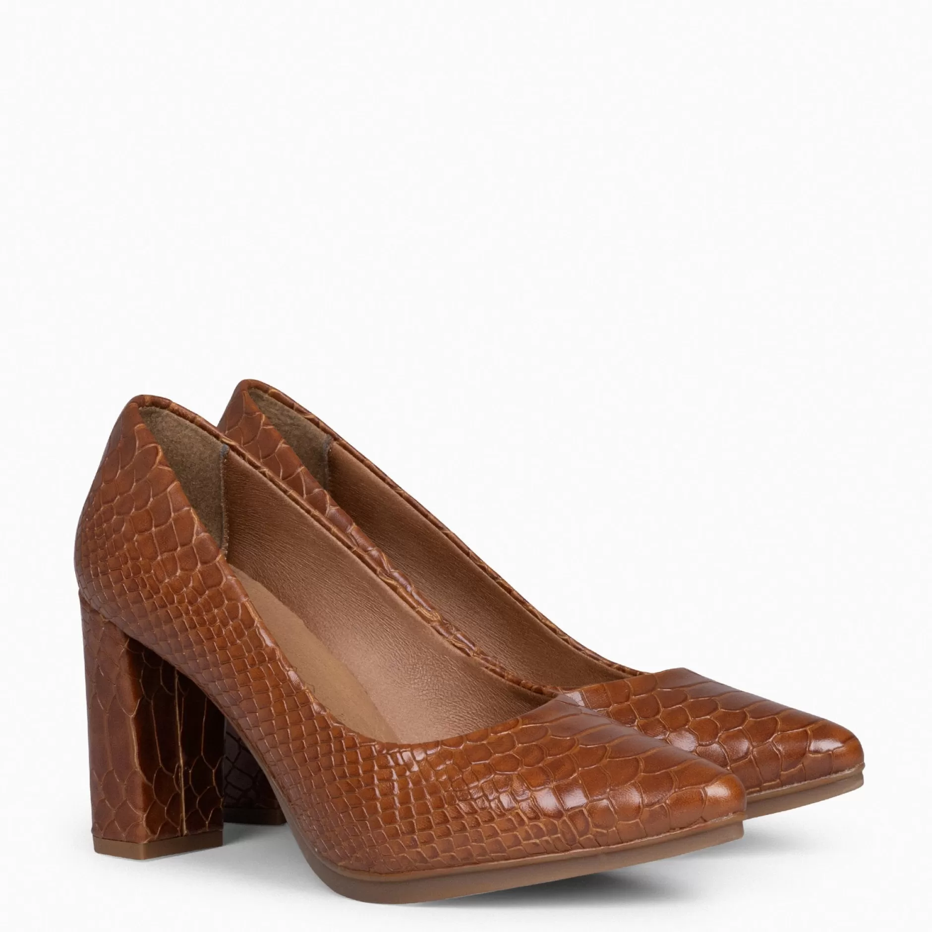 miMaO Zapatos De Fiesta<Urban Sauvage - Zapatos De Salon Con Textura De Serpiente Camel
