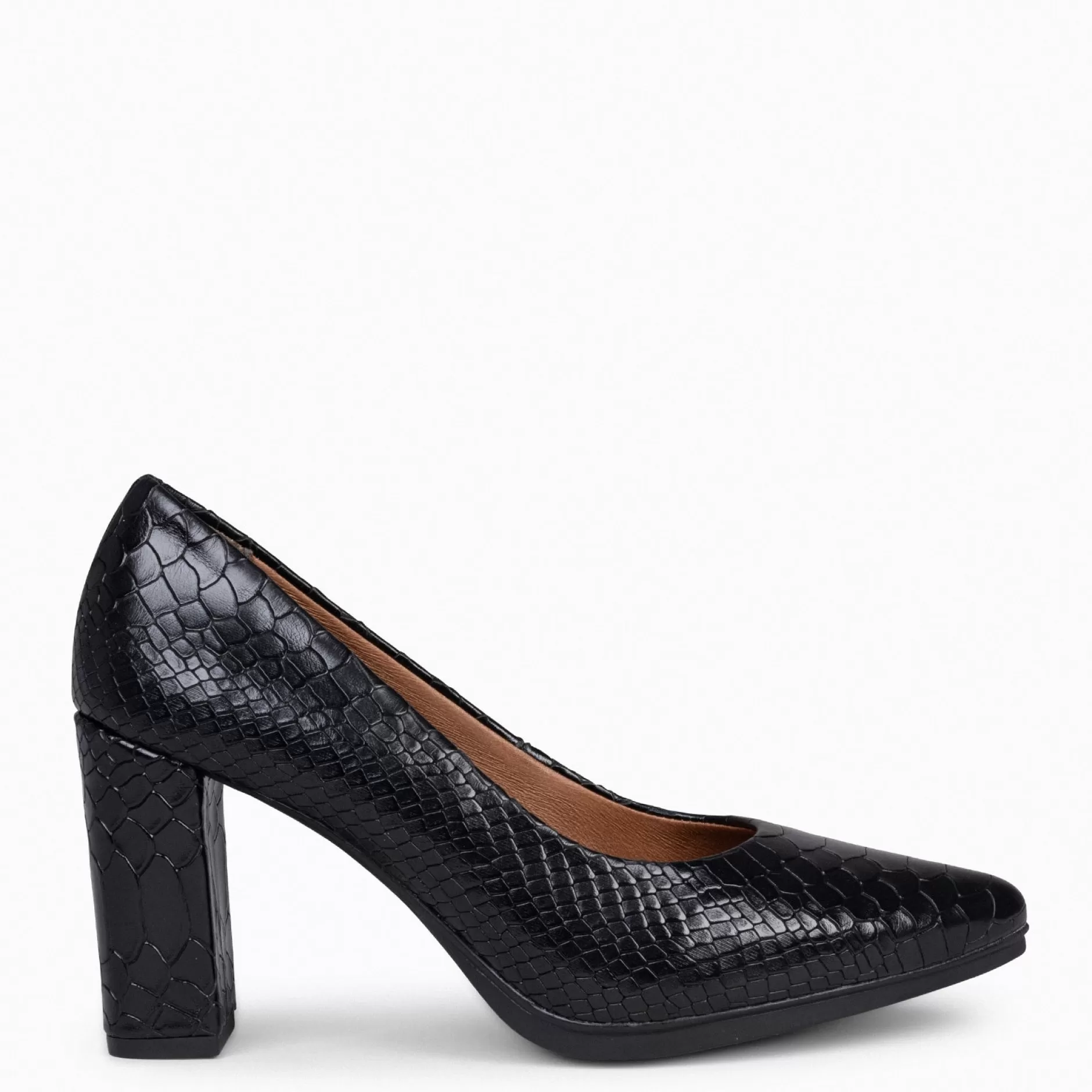 miMaO Zapatos De Fiesta<Urban Sauvage - Zapatos De Salon Con Textura De Serpiente Negro