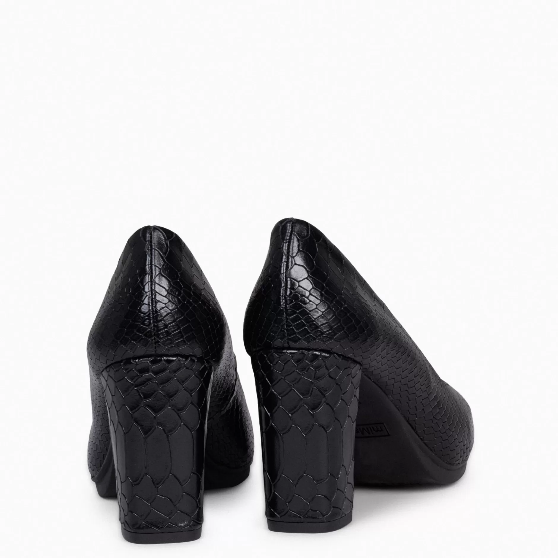 miMaO Zapatos De Fiesta<Urban Sauvage - Zapatos De Salon Con Textura De Serpiente Negro
