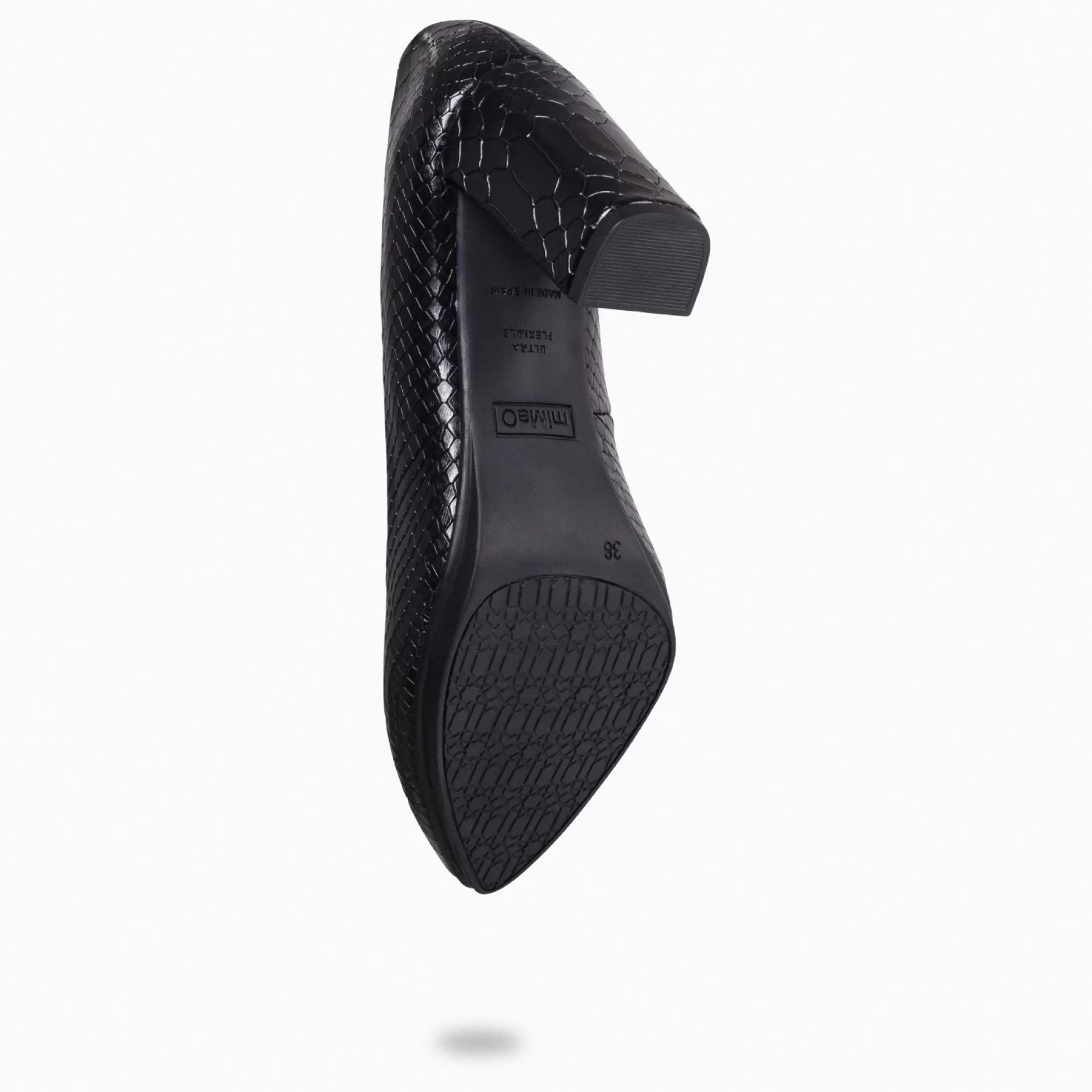 miMaO Zapatos De Fiesta<Urban Sauvage - Zapatos De Salon Con Textura De Serpiente Negro
