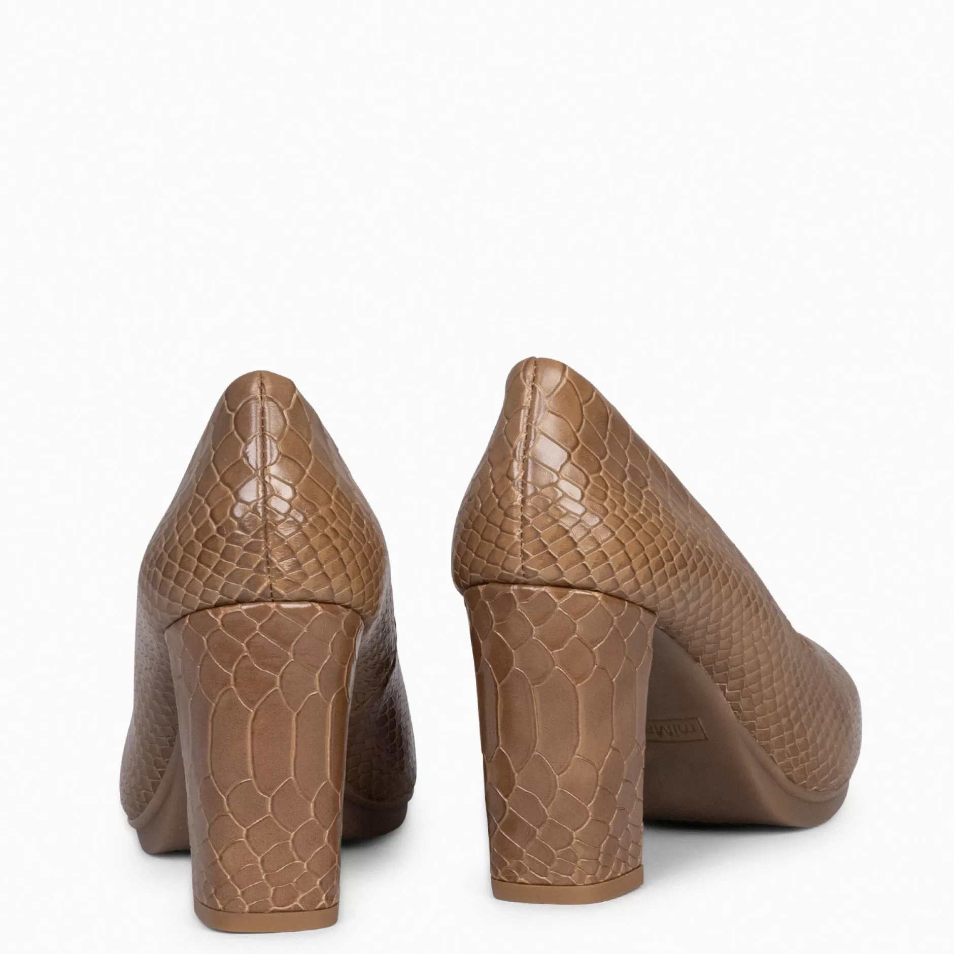 miMaO Zapatos De Fiesta<Urban Sauvage - Zapatos De Salon Con Textura De Serpiente Taupe
