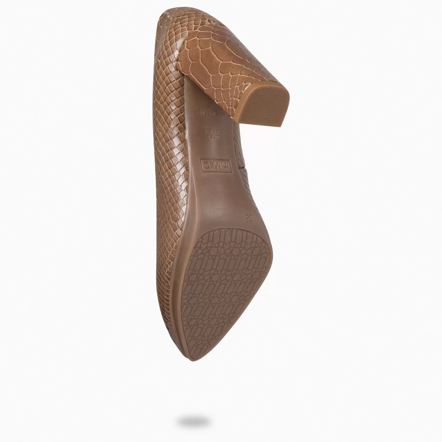 miMaO Zapatos De Fiesta<Urban Sauvage - Zapatos De Salon Con Textura De Serpiente Taupe