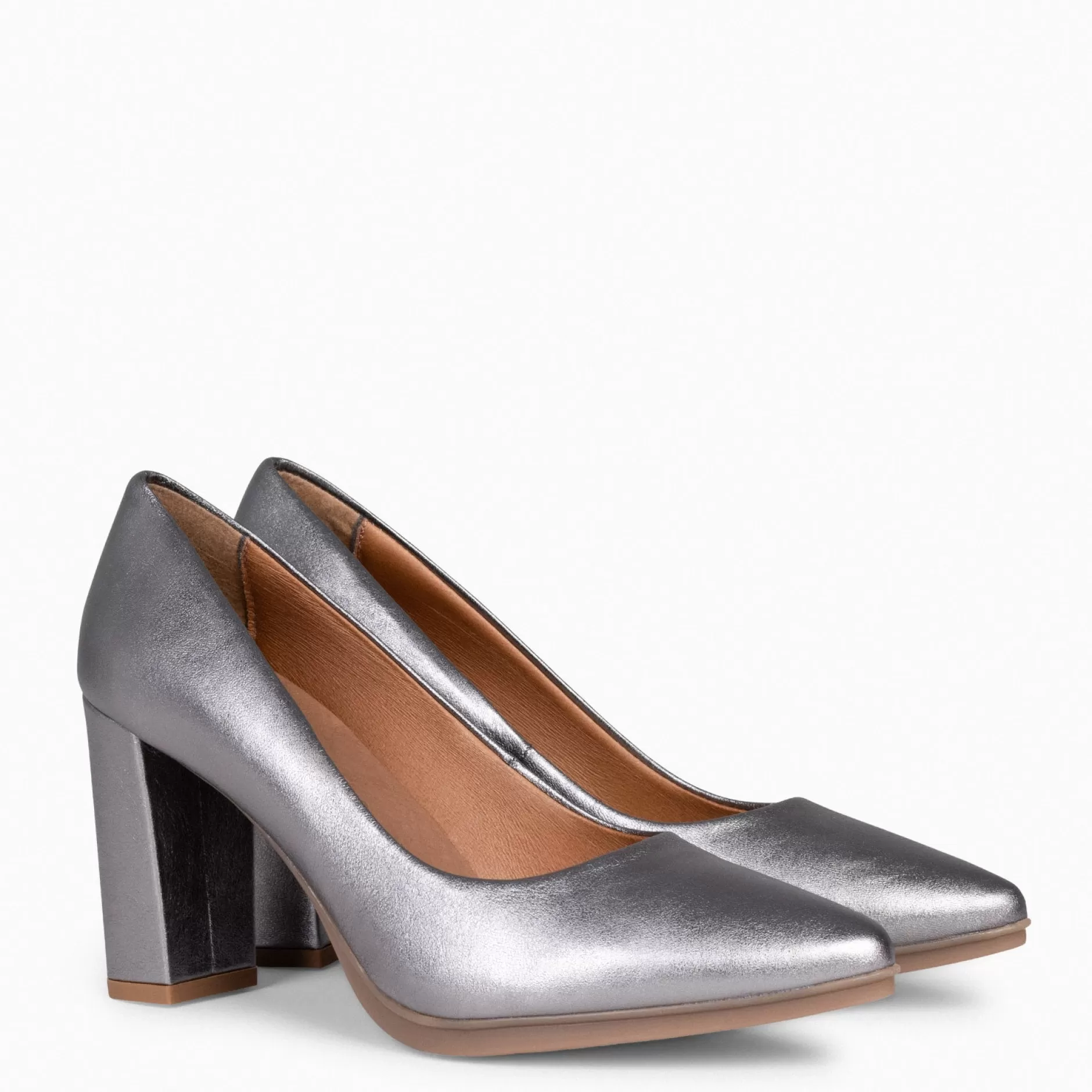 miMaO Zapatos De Fiesta<Urban Splash - Zapatos De Tacón Alto De Piel Metalizada Plata