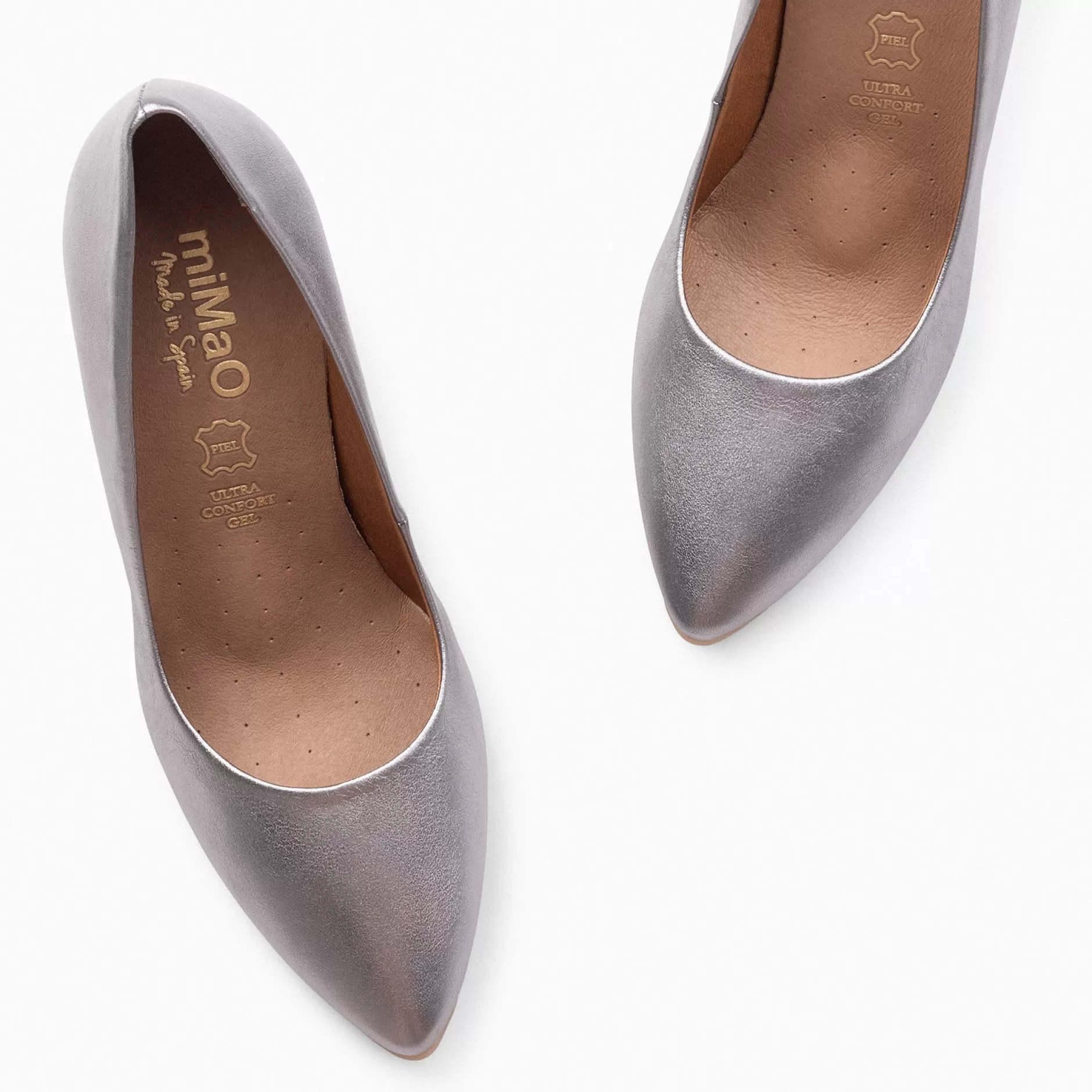 miMaO Zapatos De Fiesta<Urban Splash - Zapatos De Tacón Alto De Piel Metalizada Plata