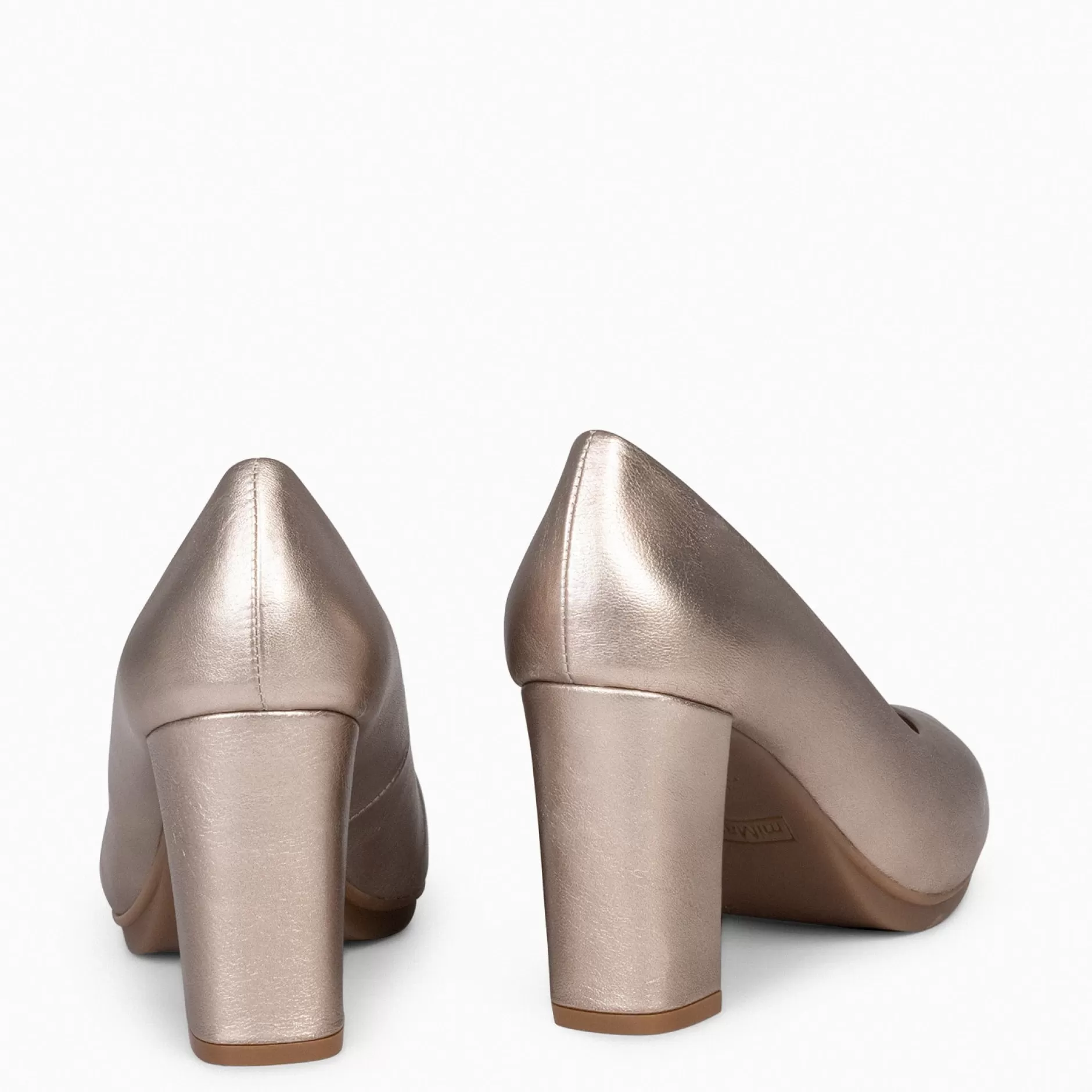 miMaO Zapatos De Fiesta<Urban Splash - Zapatos De Tacón Alto De Piel Metalizada Platino