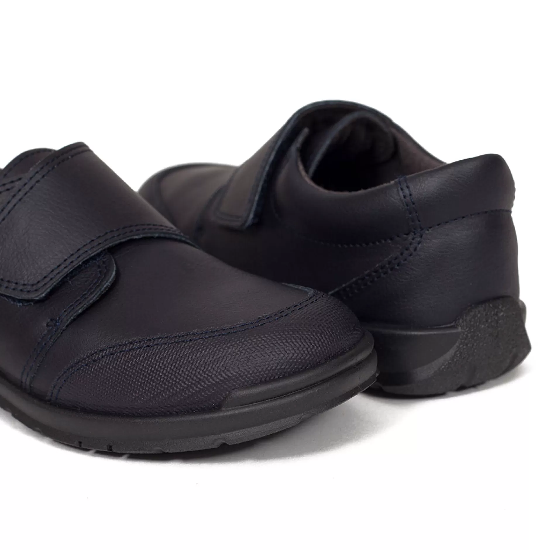 miMaO Zapato<Zapatos Colegiales Niños Clasico De Velcro En Piel Azul Marino