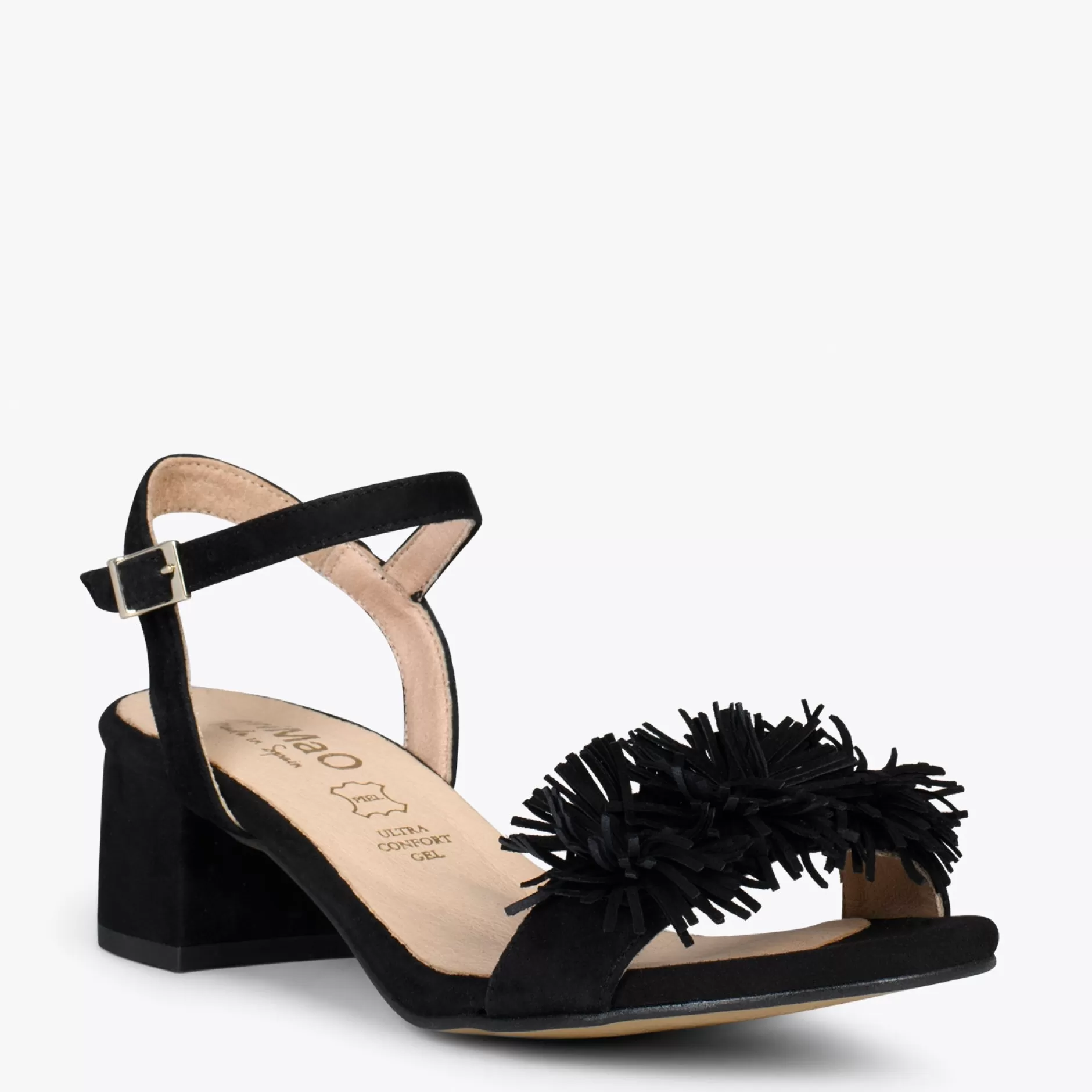 miMaO Sandalias De Tacón<Zinnia – Sandalias De Fiesta Con Adorno Floral Negro